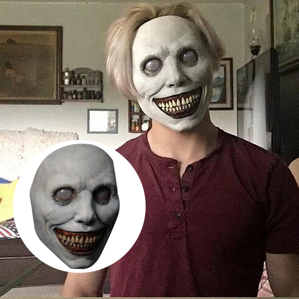 Creepy Halloween Mask Smiling Demons Evil Cosplay Scary Halloween Costume Party Props The Evil Cosplay Props Grinning Devil