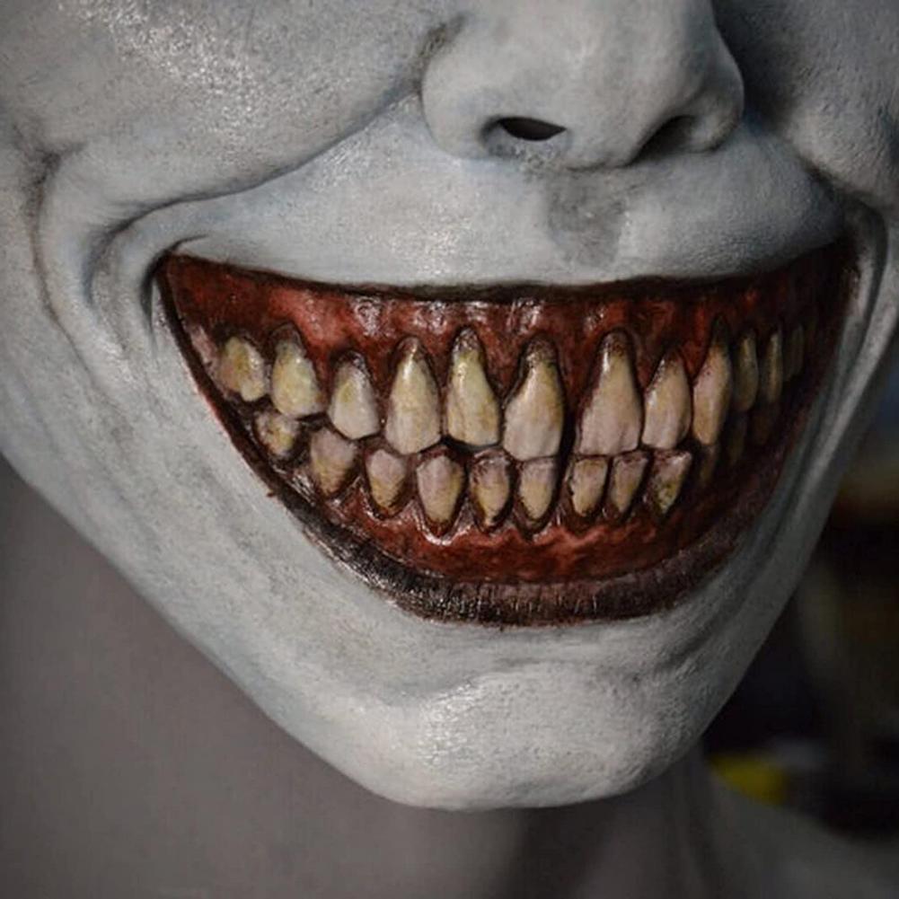 Creepy Halloween Mask Smiling Demons Evil Cosplay Scary Halloween Costume Party Props The Evil Cosplay Props Grinning Devil