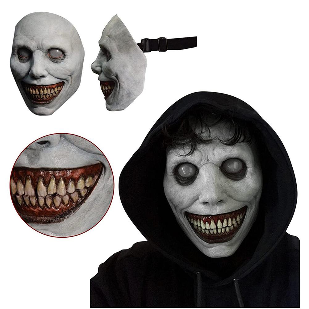 Creepy Halloween Mask Smiling Demons Evil Cosplay Scary Halloween Costume Party Props The Evil Cosplay Props Grinning Devil