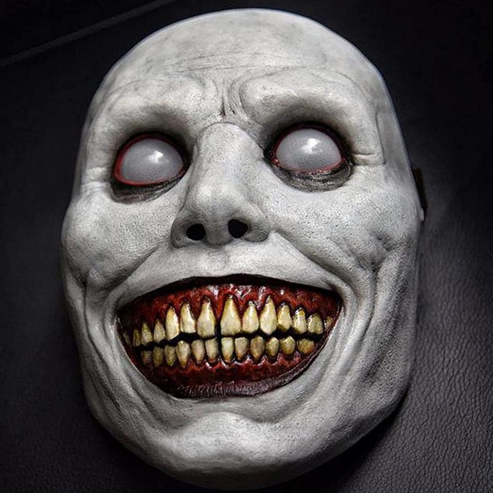 Creepy Halloween Mask Smiling Demons Evil Cosplay Scary Halloween Costume Party Props The Evil Cosplay Props Grinning Devil